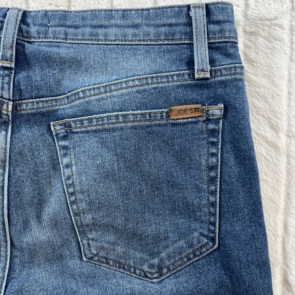 Joes Jeans Womens 30 Blue Skinny Ankle‎ Faded Frayed Denim Medium Wash